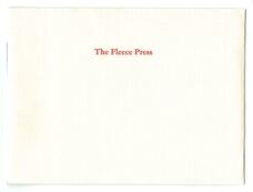 [The Fleece Press] [Prospectus],