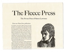 [The Fleece Press] [Prospectus].