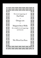 The Wood Engravings of Paul Nash; Omega Cuts: Margaret Bruce Wells.